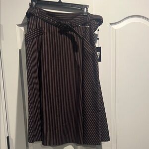 Tommy Hilfiger Black and White A-Line Skirt